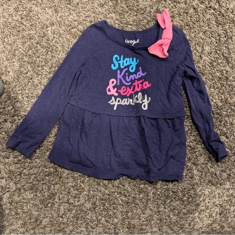 Kids Stay Mind & Extra Sparkly Cat & Jack Tshirt